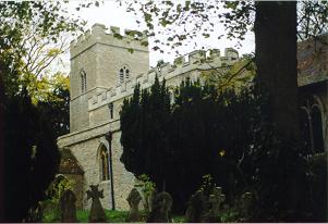 The church is surrounded by trees so any view is from close up